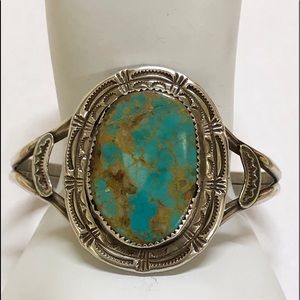 Vintage Navajo Sterling / Royston Turquoise cuff.